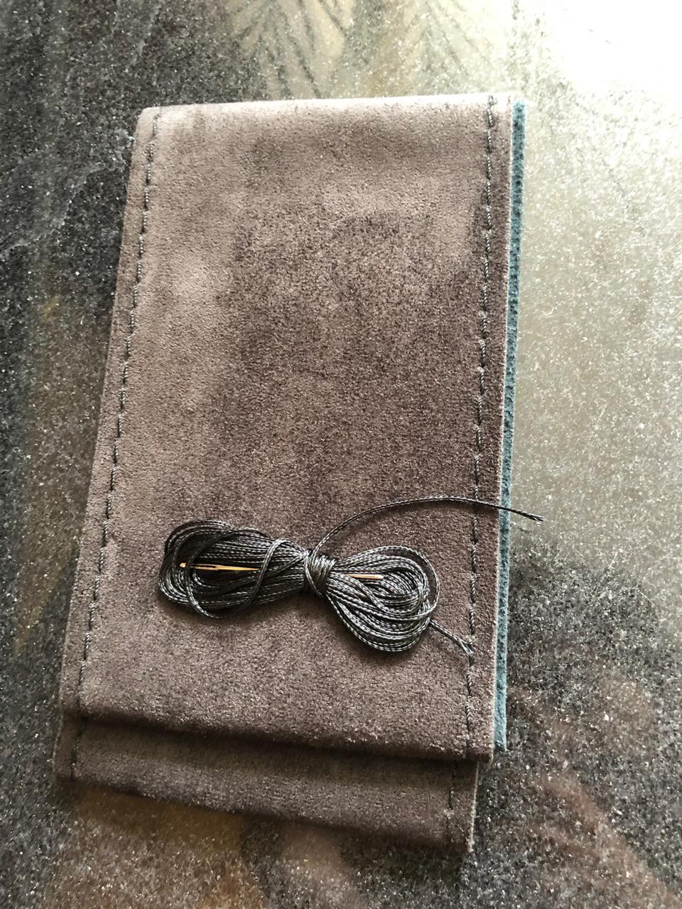 Alcantara/Suede Steering Wheel Cover Black with black thread