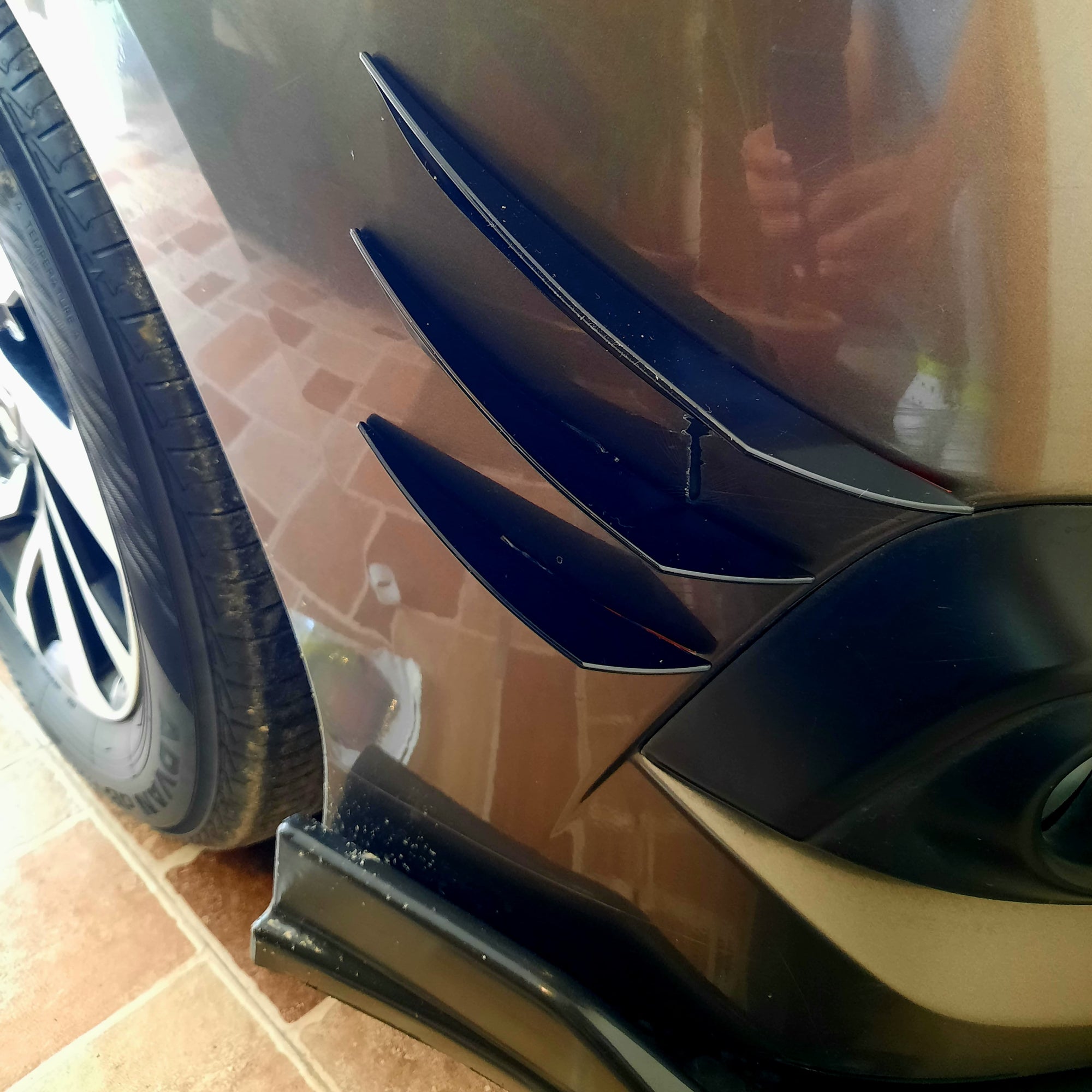 universal Front Bumper Lip Decoration Diffuser Splitter Fins