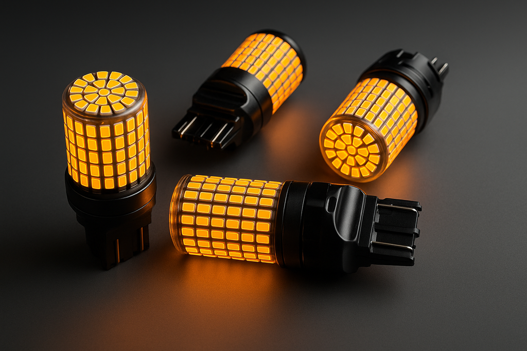 Enhanced amber LED indicator bulbs for homepage display