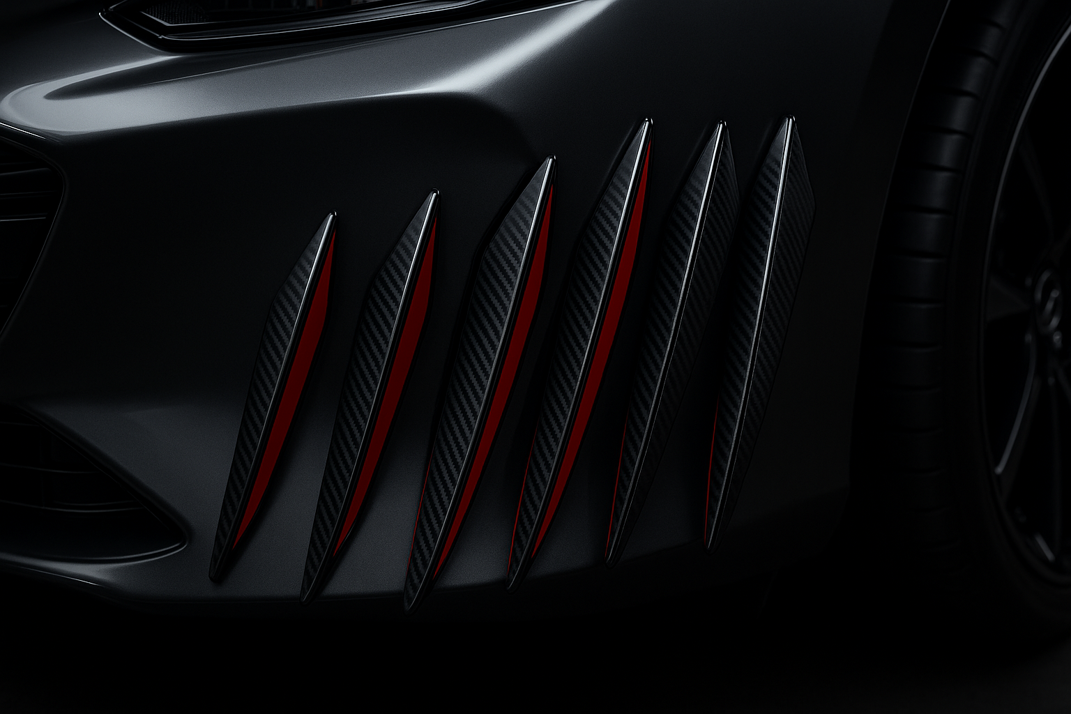 Enhanced bumper wings/splitter accessories for homepage display