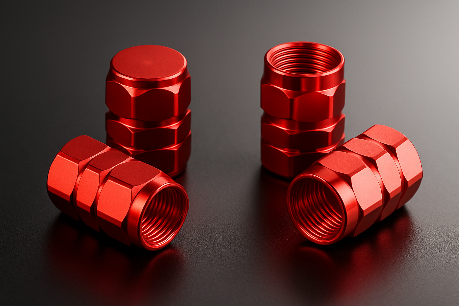Tire valve cap Red