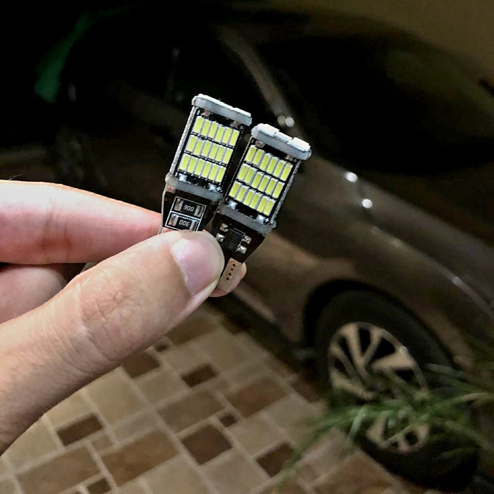 Reverse Light Bright Bulb 45 SMD LED W16W T15 White 1 pair