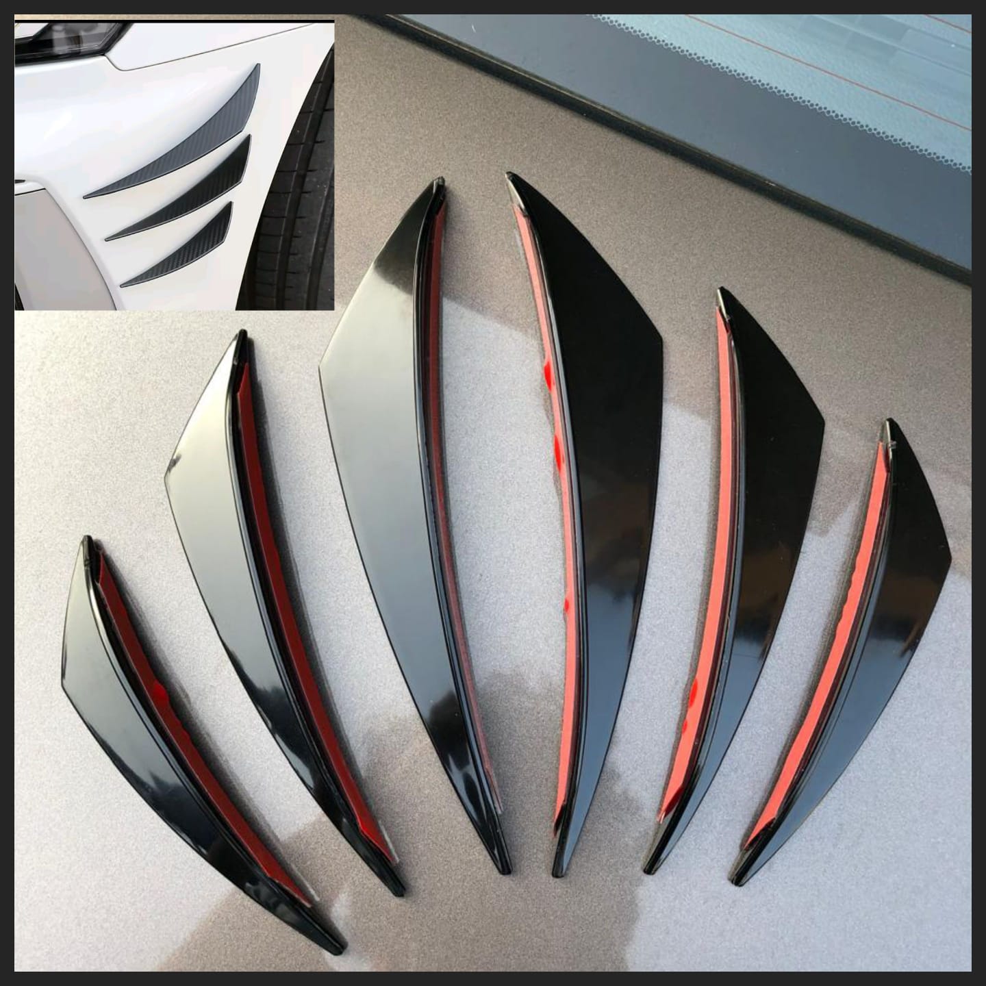 universal Front Bumper Lip Decoration Diffuser Splitter Fins